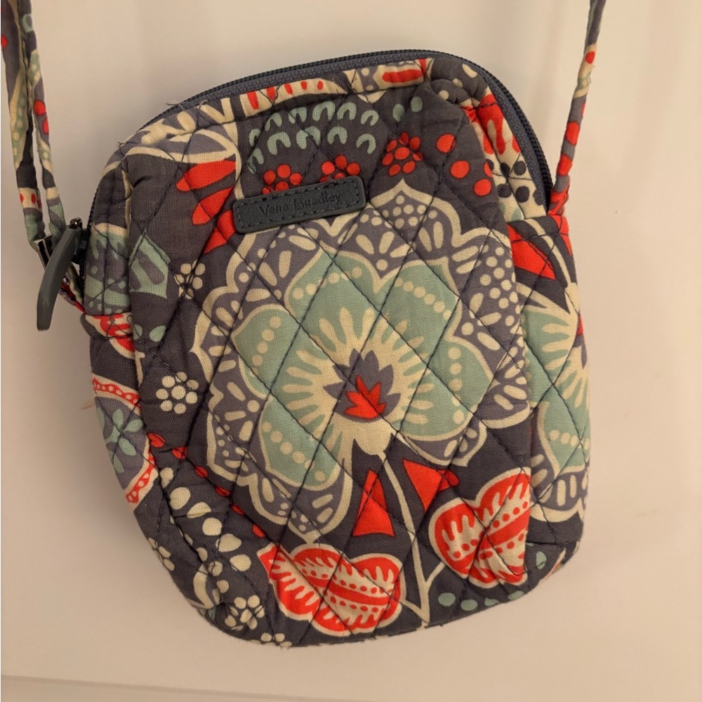Vera Bradley Nomadic Floral Pattern Diamond Stitched Crossbody Bag Purse